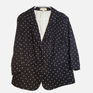 Talbots Black Polka Dot Blazer Jacket 18W